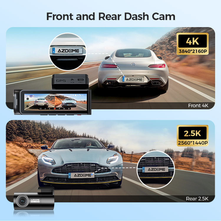<tc>AZDome M360 Dashcam 2 CH 4K Wifi, GPS e 64 GB</tc>