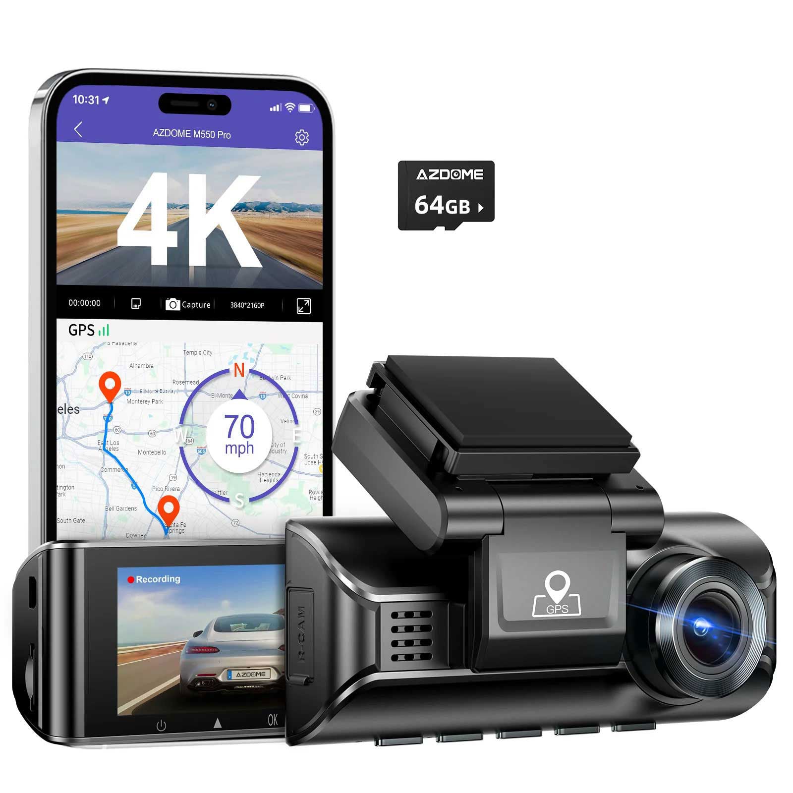 <tc>AZDome M770 Pro 1CH 4K wifi GPS dashcam da 64 GB</tc>