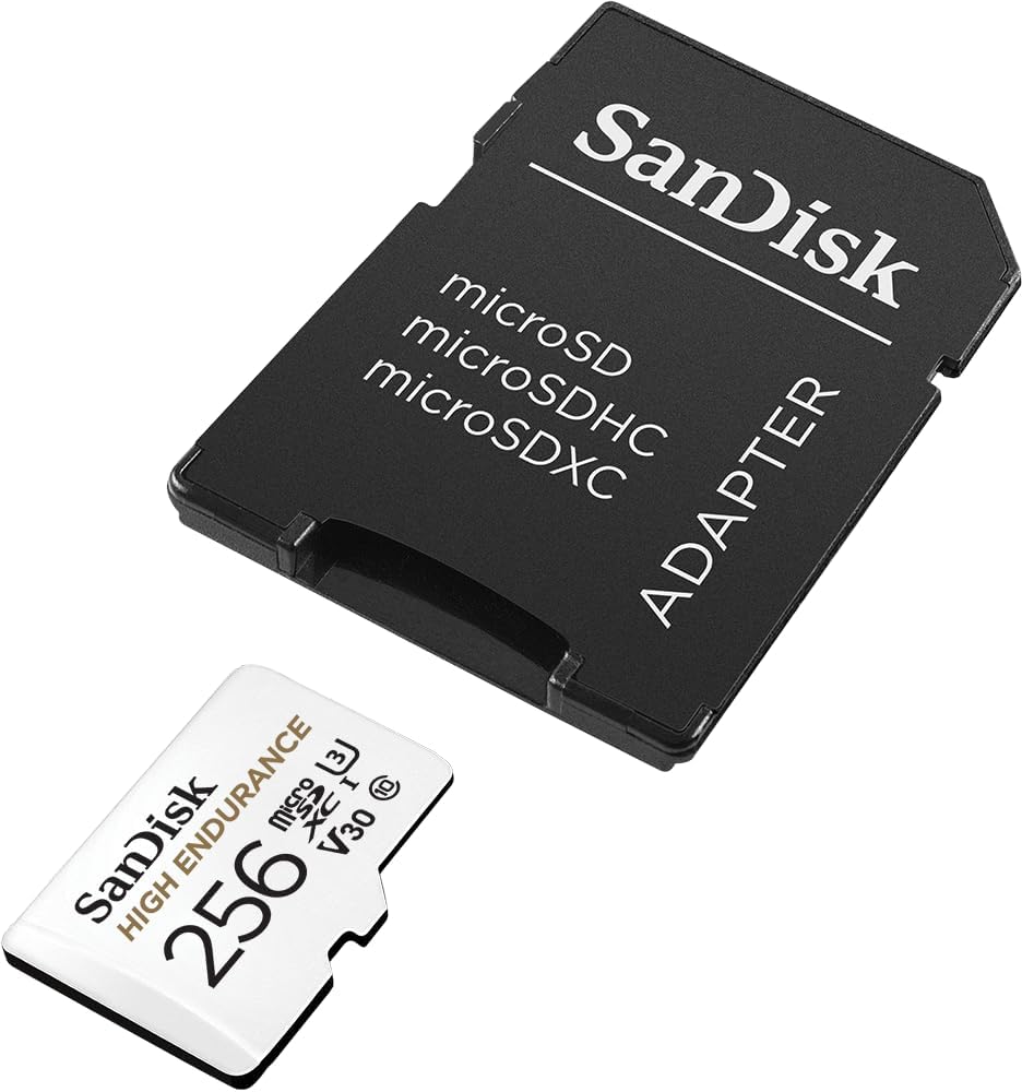 <tc>SanDisk 256 GB High Endurance U3 V30 microSD-Karte</tc>