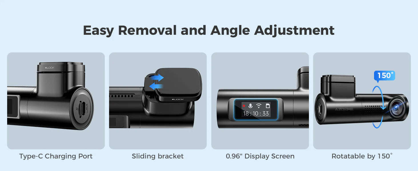 <tc>AZDome M330 Max: dashcam 2 canali 4K con wifi e GPS</tc>