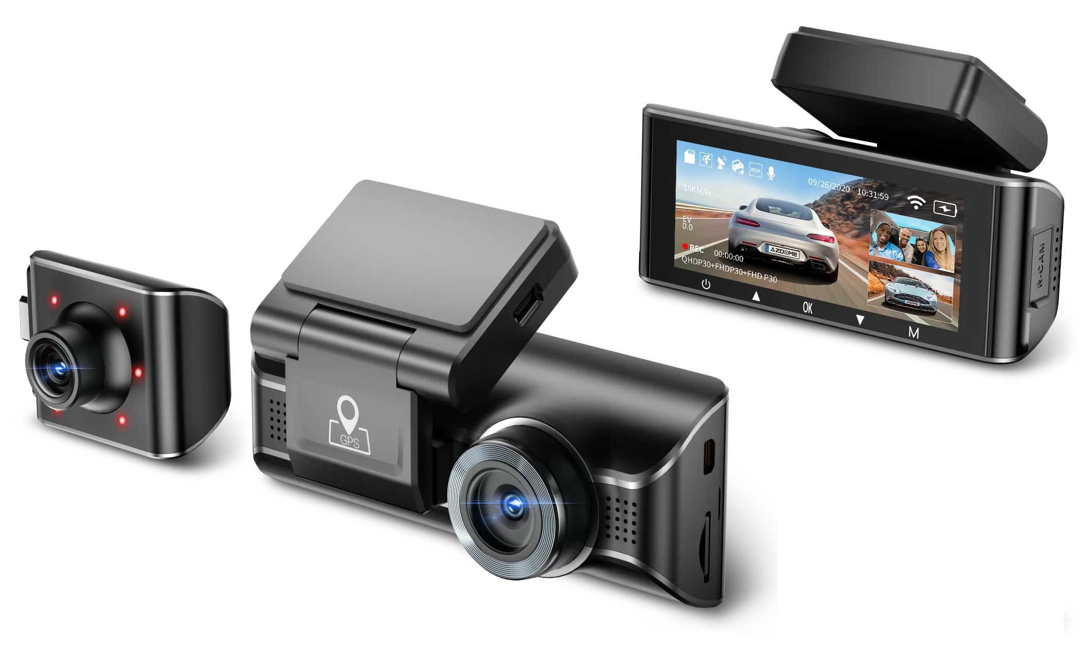 AZDome M770 Pro 3CH 4K Wifi GPS 64gb dashcam
