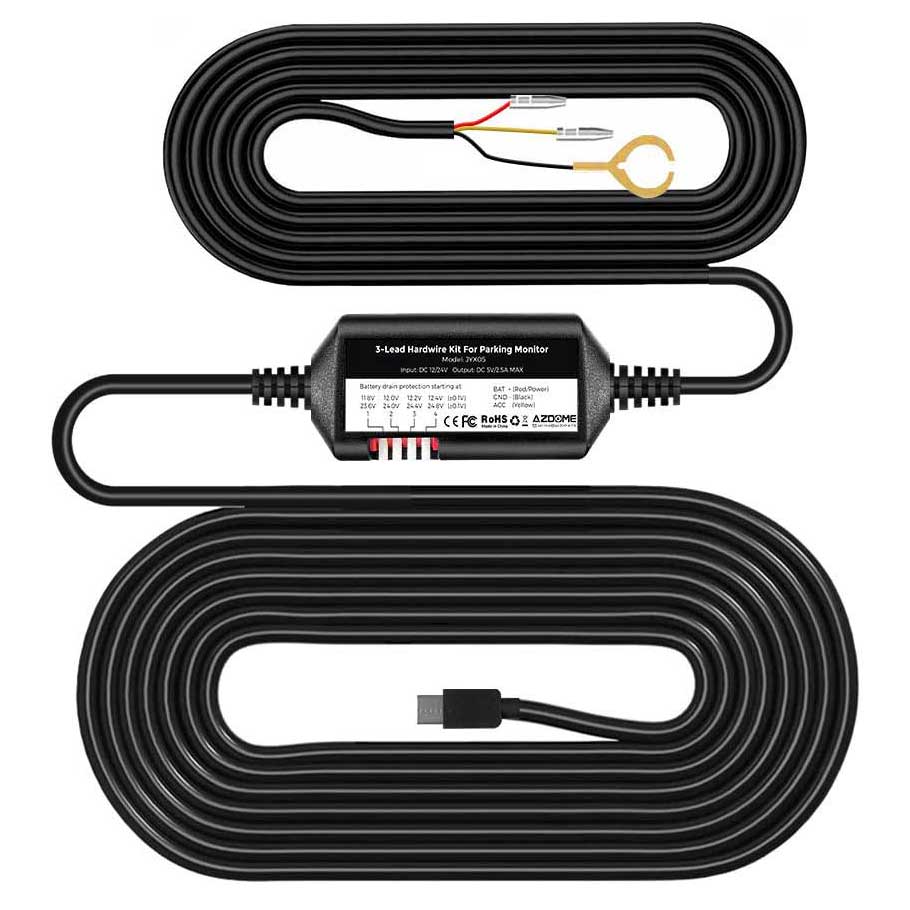 AZDome JYX05 permanente voeding USB-C 3-draads