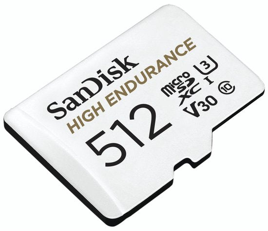 Sandisk 512gb High Endurance U3 V30 microSD kaart
